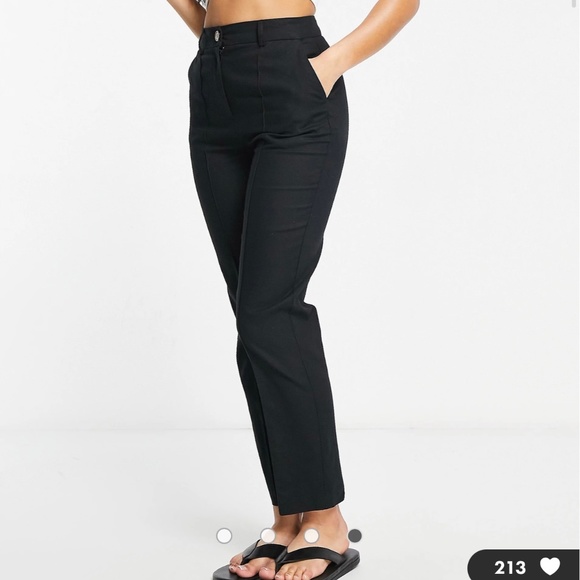 ASOS Pants - ASOS black hourglass cotton cigarette pants